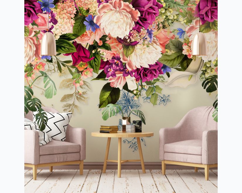 classic flower wallpaper design