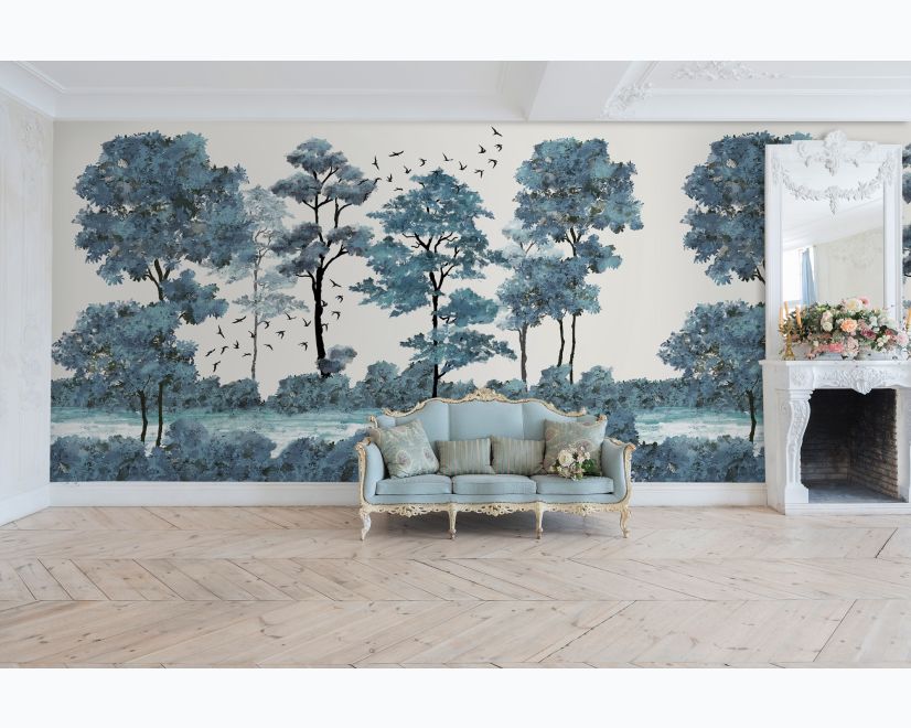 Romantic Removable Wallpaper Mural Scenic Wall Murals French  Etsy
