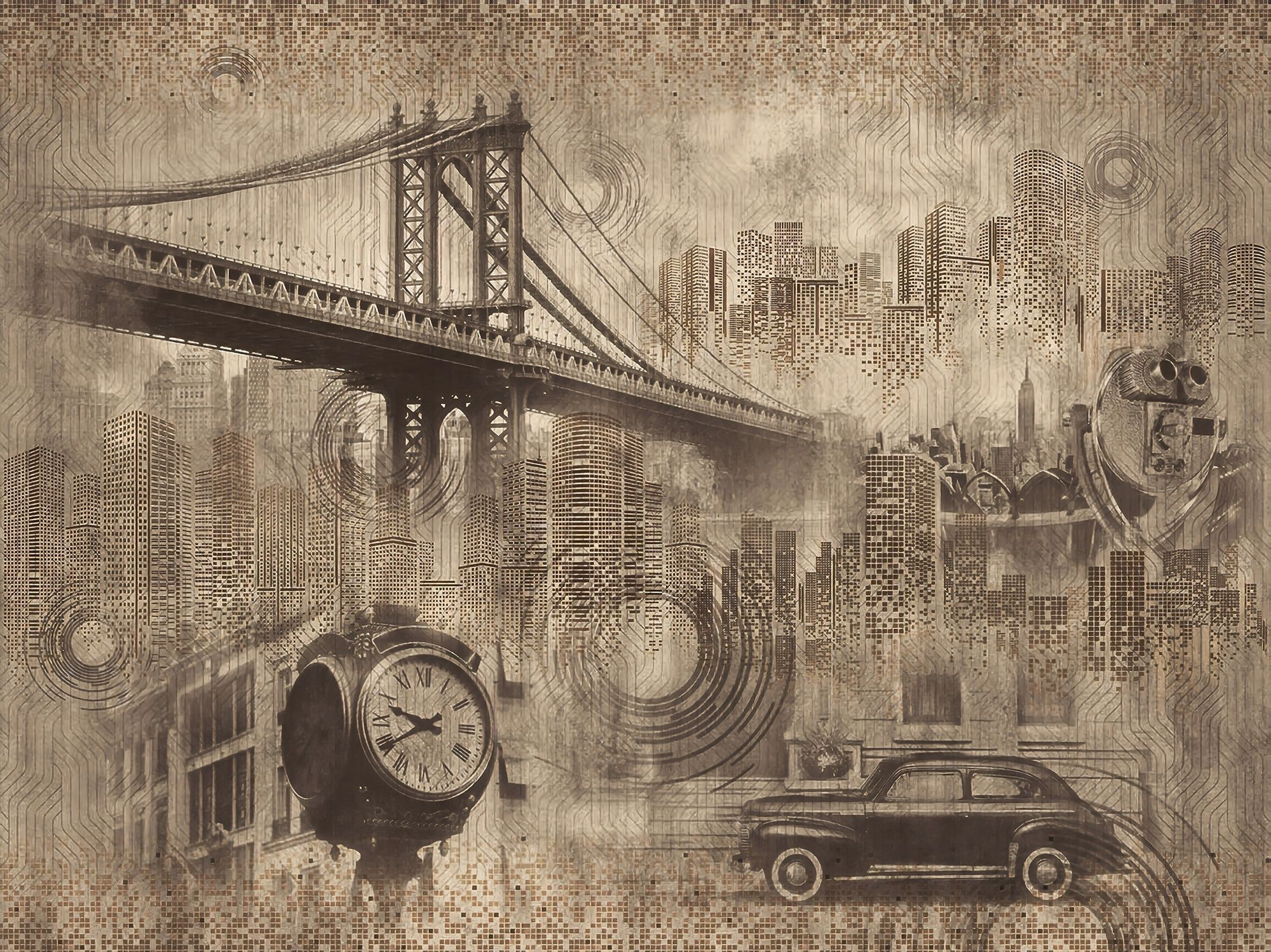 vintage city wallpapers